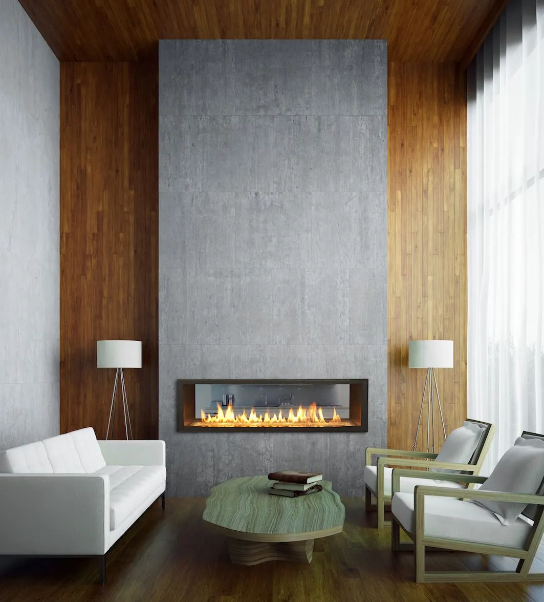 Interior Accent Walls and Fireplaces of corten steel